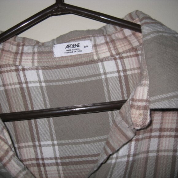 Ardene 100% Cotton Plaid Flannel Shirt M - Picture 8 of 14